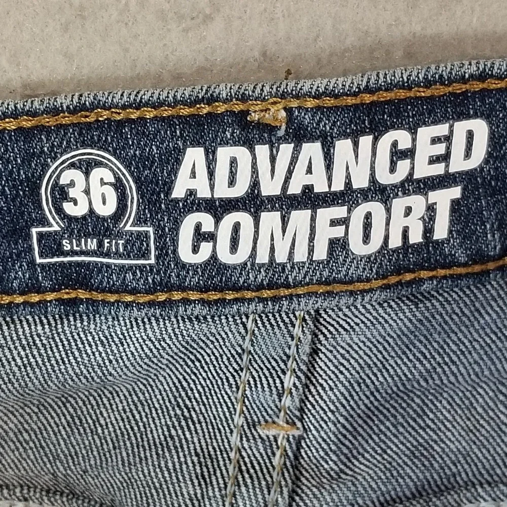 Wrangler jeans men's 40 x 30 Advanced Comfort slim straight Blue denim pants
